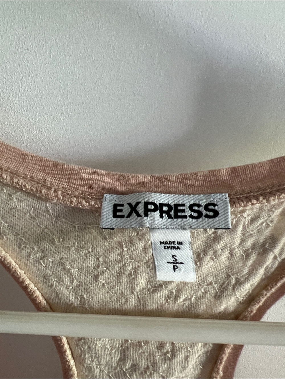 Express Peach Colorblock Racerback Tank - Picture 2 of 3